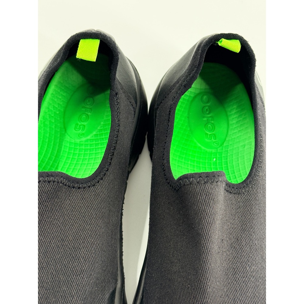 OOFOS OOmg Low eeZee Shoe Womens Sz 7.5 Recovery comfort casual Black slip on - Picture 9 of 14